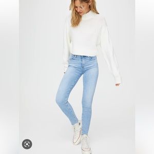 AGOLDE Sophie Mid Rise Skinny Ankle in Facet